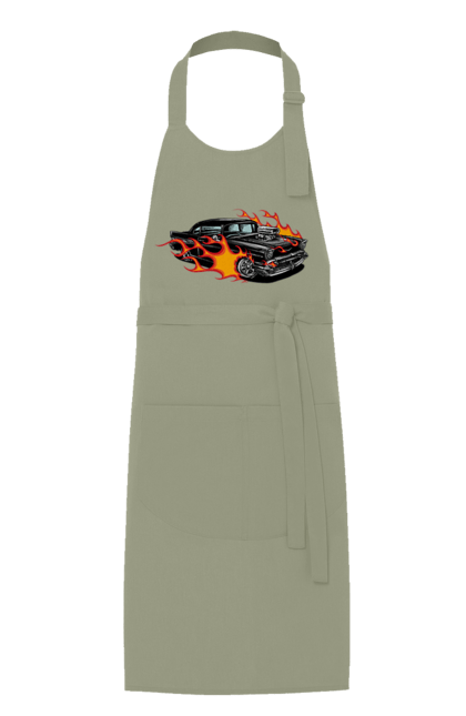Фартух з принтом "Машина Вогонь". Автомобіль, вогонь, машина. 2070702