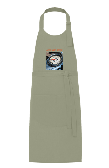 Фартух з принтом "Мото 3". Байкер, дорогая, мотоцикл, ретро, скорость, спидометр, стиль жизни. 2070702