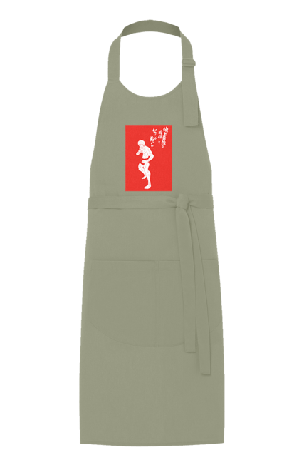 Apron with prints Hanma Baki. Anime, baki fighter, hanma baki, manga, martial arts, tv series. 2070702