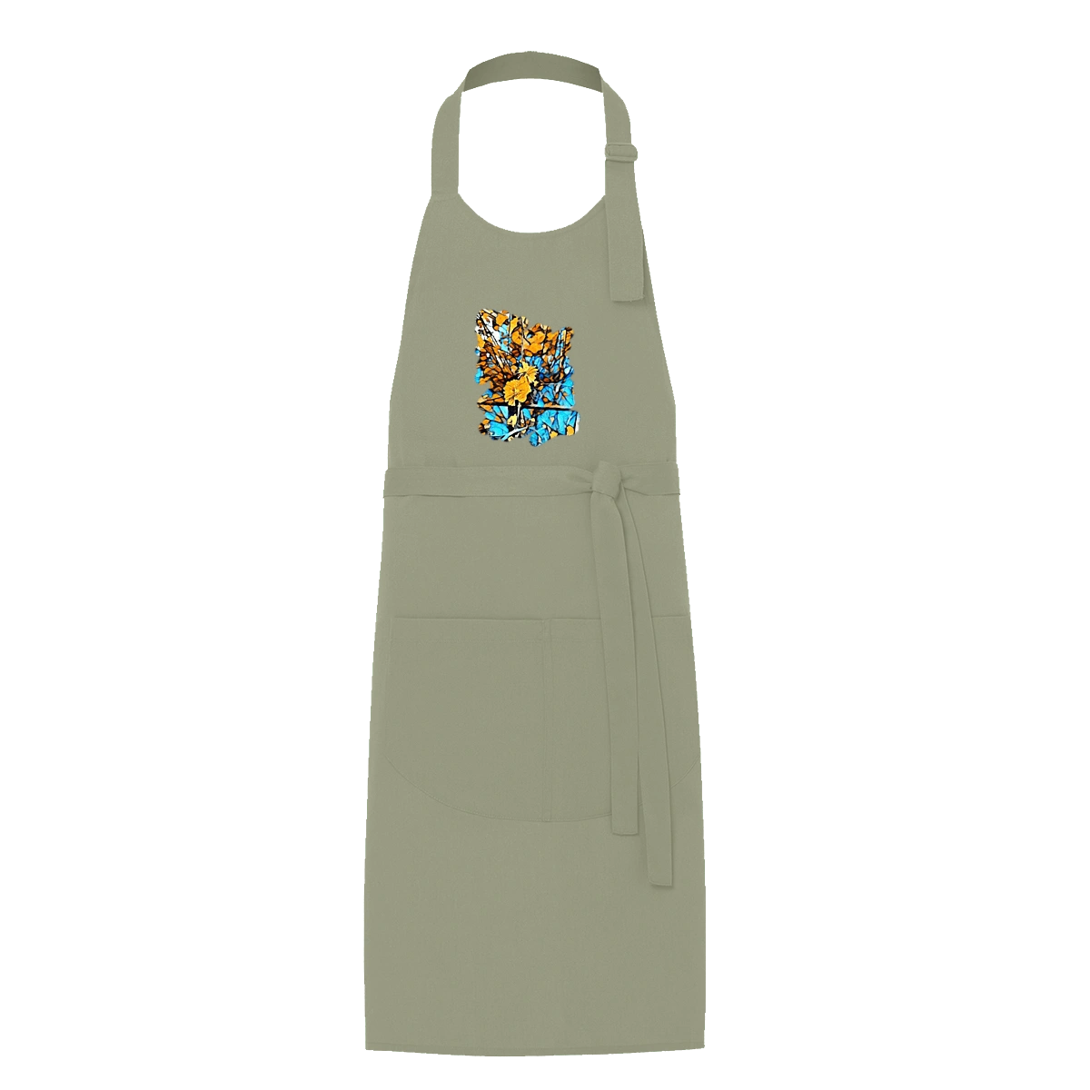 Жовті квіти на синьому фоні