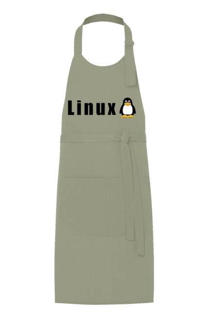 Фартух з принтом "Linux". Linux, адміністратор, айті, айтішник, безкоштовна, безкоштовно, вільна, доступність, комерційна, незалежність, операційна система, ос, пінгвін, програміст, програмне забезпечення, свобода, сервер, сисадмін, система, системний адміністратор, софт, текст, чорний. 2070702