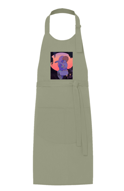 Фартух з принтом "Фіолетові Дівчата Обіймаються". Захід, обійми. 2070702