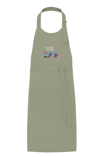Apron with prints Squid Game. Netflix, security guard, squid game, tv series. 2070702