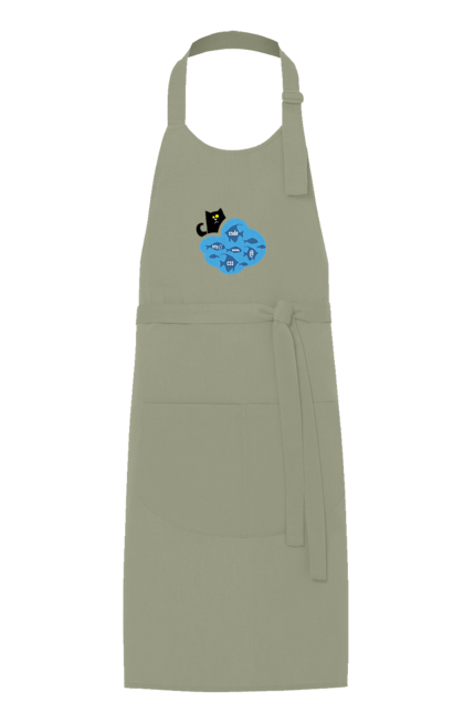 Фартух з принтом "Кіт програміст". Angular, c, css, html, it, javascript, jquery, php, python, react, svelt, vue, айтишник, айті, гумор, код, кодувати, прогер, програміст, програмісти, ти ж, ти ж програміст, тиж програміст. 2070702