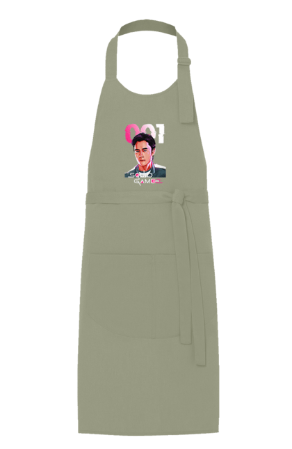 Apron with prints Squid Game Hwang In ho. 001, front man, hwang in-ho, netflix, player 001, squid game, tv series. 2070702