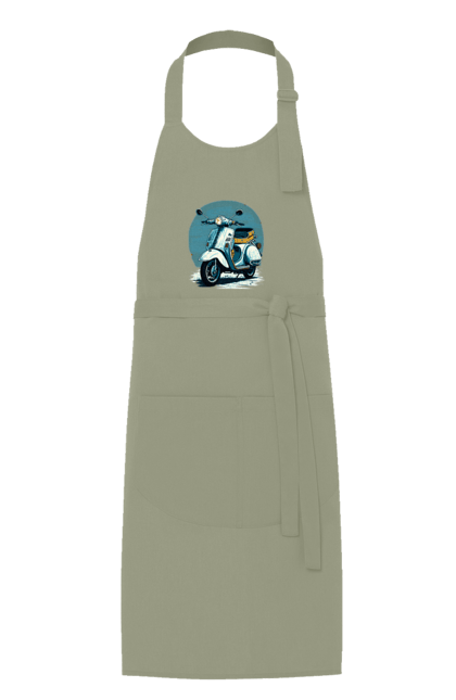 Фартух з принтом "Мопед". Відпочинок, літо, мопед, скутер, швидкість. 2070702