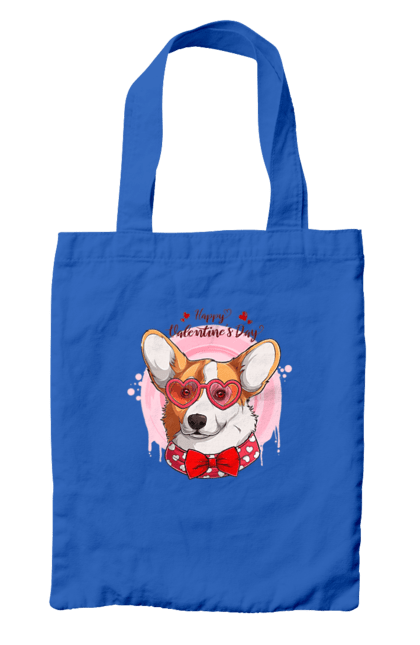 Сумка з принтом "Корги День Валентина". Corgi, welsh corgi, валентина день, вельш корги, день закоханих, корги. futbolka.stylus.ua