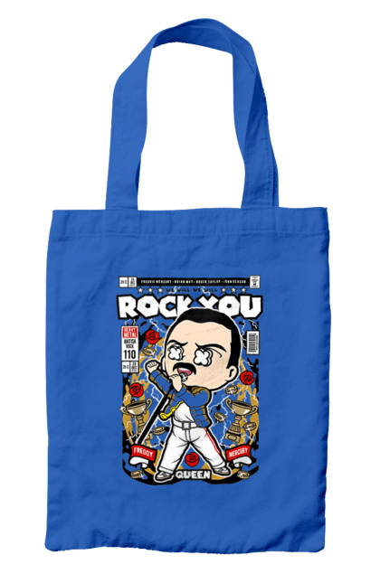 Сумка з принтом "Freddy Mercury". Качати тебе, король, музика, поп-музика, рок, ртуть, фредді, фредді меркьюрі. Funkotee