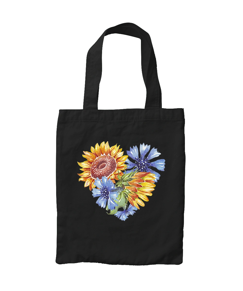 The heart is sunflowers and violets