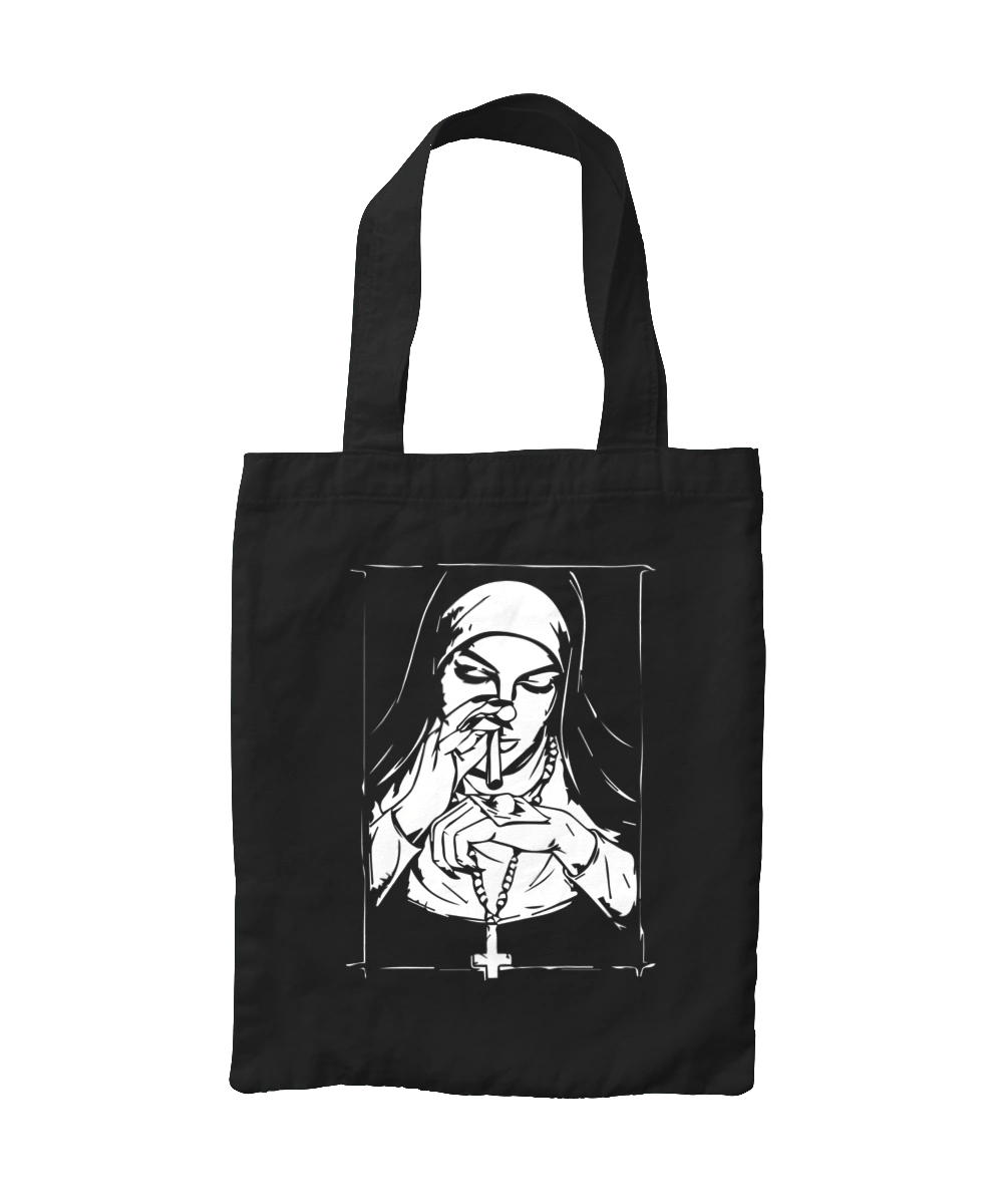 Монашка нюхает порошок