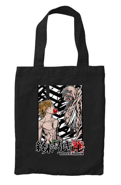 Bag with prints Record of Ragnarok Adam vs Zeus. Adam, anime, comics, manga, netflix, record of ragnarok, zeus. 2070702