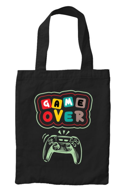 Bag with prints Game over (2). End, game, game is over, game over, life, sadness. 2070702