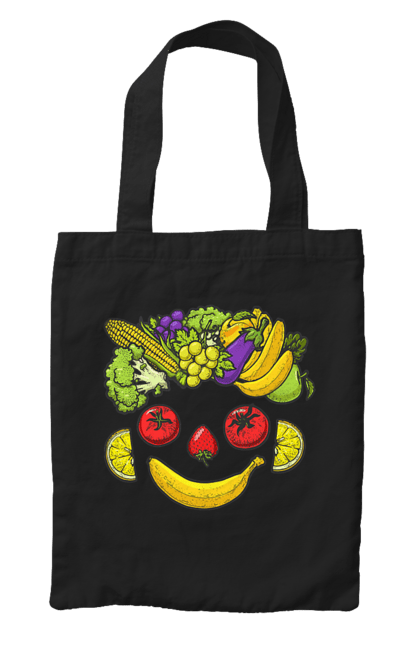 Сумка з принтом "Зсж Посмішка". Зож, овоч, посмішка, фрукт. 2070702