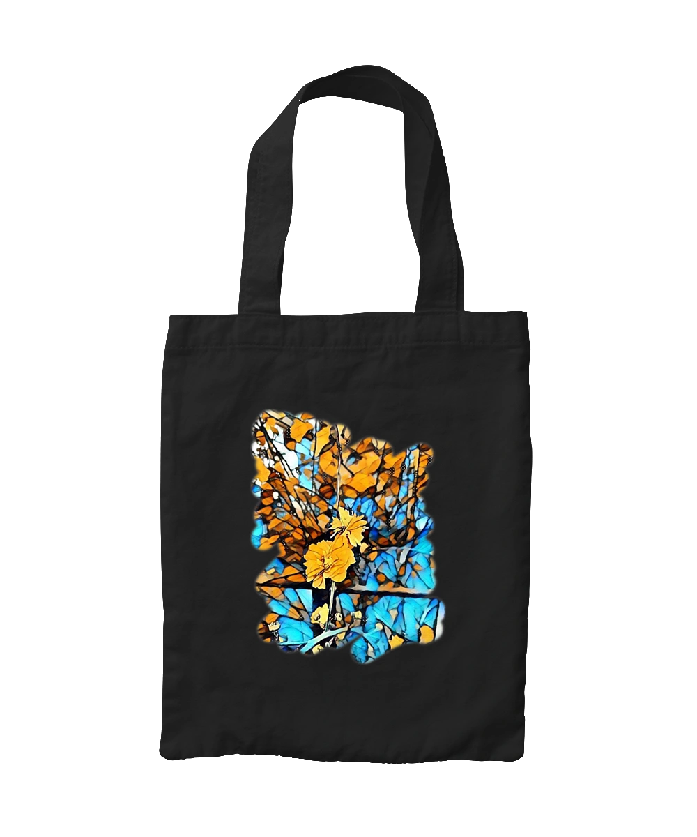 Yellow flowers on a blue background