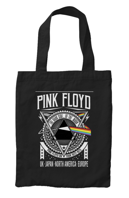 Сумка з принтом "Pink Floyd". Pink floyd, альбом, музика, пінк флойд, рок, рок група, темний бік місяця. KRUTO.  Магазин популярних футболок