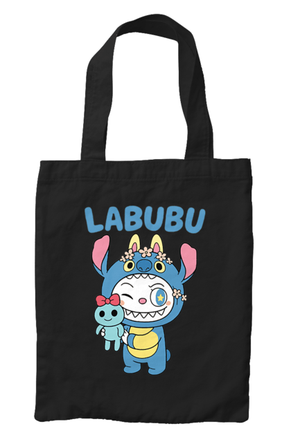 Сумка з принтом "Лабубу". Іграшка лабубу, лабубу, лабубу кока кола, мерч лабубу, мила, синя лабаба, смішна лабубу. 2070702