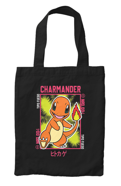 Bag with prints Pokemon Charmander. Anime, charmander, games, nintendo, pokemon, pokemon go. 2070702