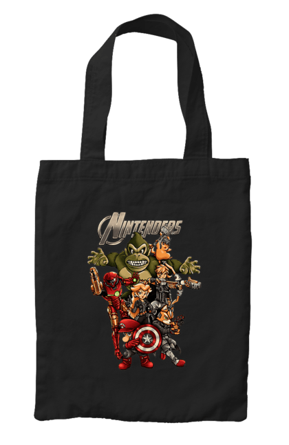 Сумка з принтом "Герої Nintendo". Animal crossing, donkey kong, kirby, legend of zelda, nintendo, pokemon, герої з ігор, луїджі, маріо, мультики, принцеса піч. 2070702