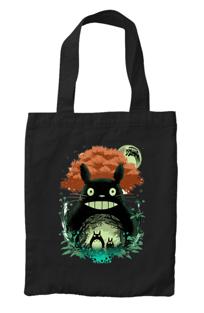 Bag with prints Totoro. Adventures, anime, comedy drama, fantasy, film, my neighbor totoro, tv series. 2070702