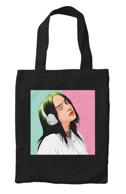 Сумка з принтом "Billie Eilish". Активістка, біллі айліш, мизукант, права, співачка, тварини. 2070702