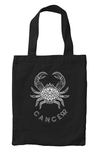 Bag with prints Zodiac Cancer. Cancer, constellation, horoscope, sign, zodiac, zodiac sign. 2070702