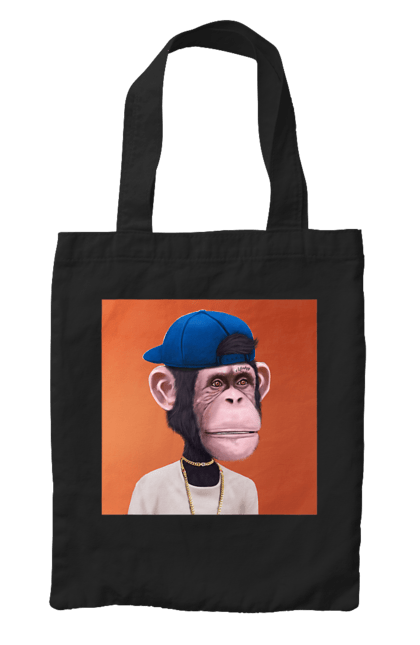 Сумка з принтом "Мавпочка 6". Nft, персонаж, принти, ручне малювання, футболки. CustomPrint.market
