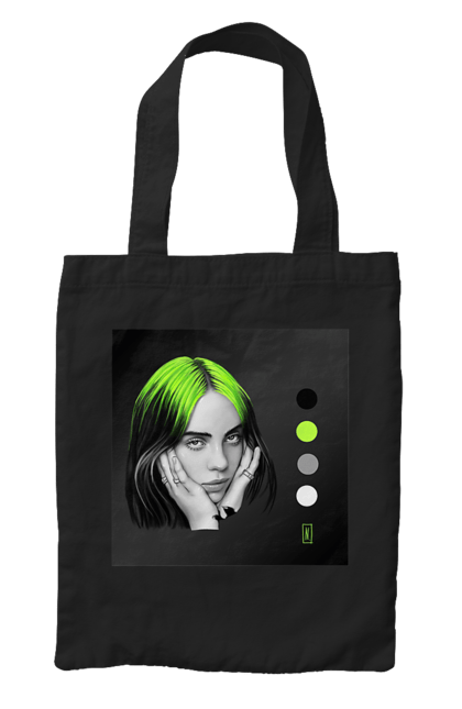 Сумка з принтом "Біллі Ейліш". Біллі, біллі ейліш, ейліш. 2070702