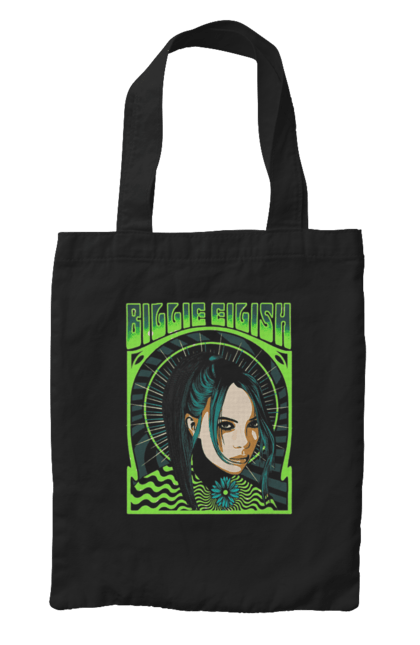 Сумка з принтом "Біллі Айліш". Billie eilish, виконавець, електропоп, інді поп, музика, піп, співачка. 2070702