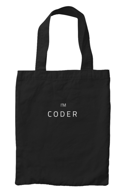 Сумка з принтом "I am Coder". Девелопер, кодер, програміст, професія, розробник, спеціаліст. futbolka.stylus.ua