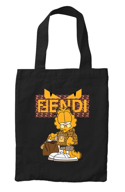 Сумка з принтом "Fendi Гарфілд". Fendi, garfield, бренд, будинок моди, гарфілд, італія, люкс, мода, сумка, фенді. 2070702