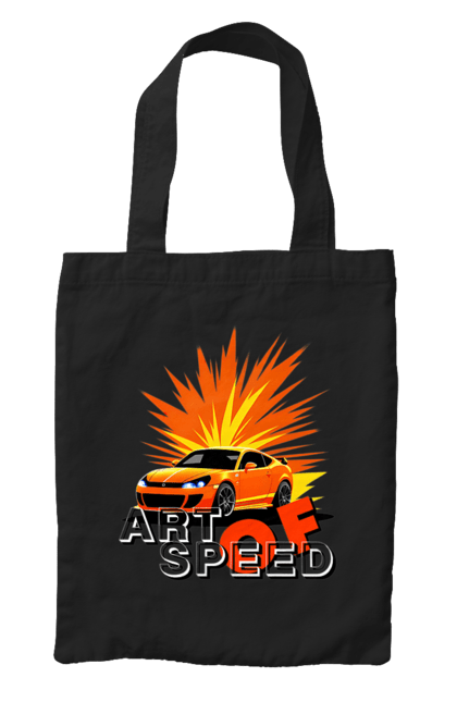 Сумка з принтом "Мистецтво швидкості". Авто, автомобіліст, автомобіль, водій, швидкість. 2070702