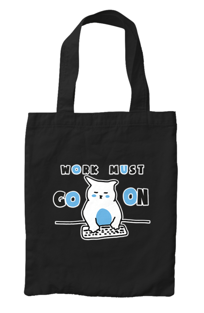 Сумка з принтом "Робота не вовк". Айті, кіт, коти, котики, робота. 2070702