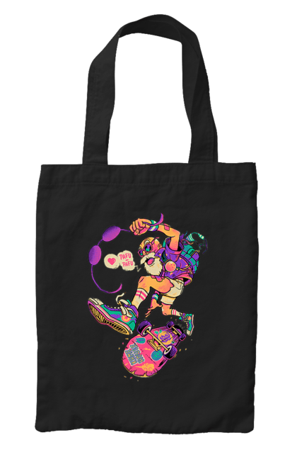 Сумка з принтом "Дід на хвилі". Будь молодим, вогонь, ганяй, грай, дід та скейт, драйв, крутий дід, молодість у душі, спорт, старість. 2070702