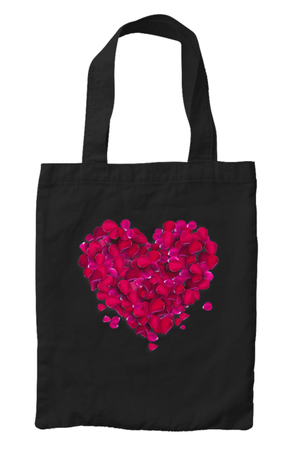 Сумка з принтом "Серце З Пелюсток Троянди". Пелюстки, серце, троянда. 2070702
