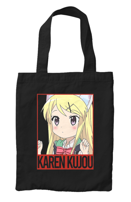 Bag with prints Kiniro Mosaic Karen Kujo. Anime, gold mosaic, karen, karen kujo, kiniro mosaic, kinmoza, manga. 2070702