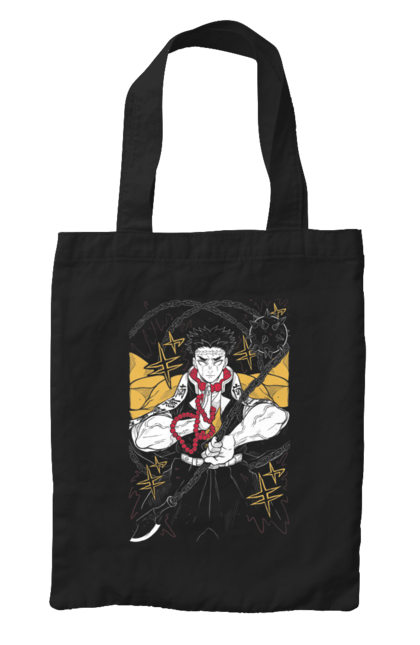 Bag with prints Demon Slayer Gyomei. Anime, demon slayer, gyomei, gyomei himejima, himejima, kimetsu no yaiba, manga, serial. 2070702