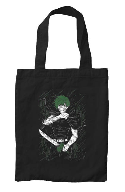 Bag with prints Jujutsu Kaisen Maki. Anime, dark fantasy, jujutsu kaisen, magic battle, maki, maki zenin, manga, mystic. 2070702