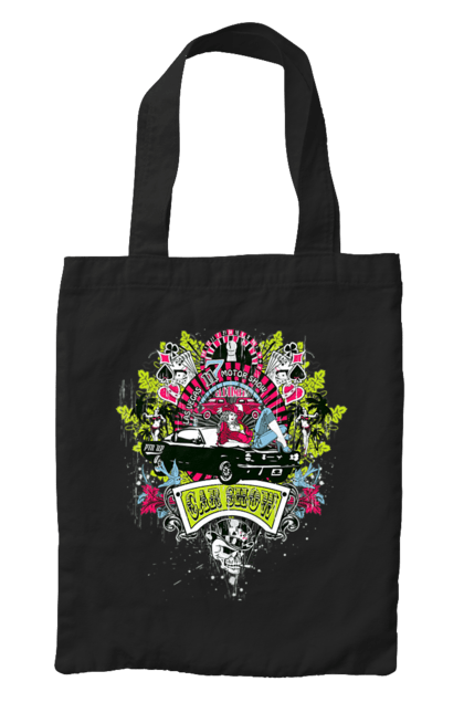 Сумка з принтом "Автомобільне Шоу, Літо". Автомобіль, гроші, карти, пальма, шоу. 2070702