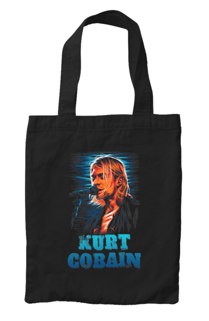 Bag with prints Kurt Cobain. Cobain, group, kurt, kurt cobain, music, nirvana, rock. 2070702