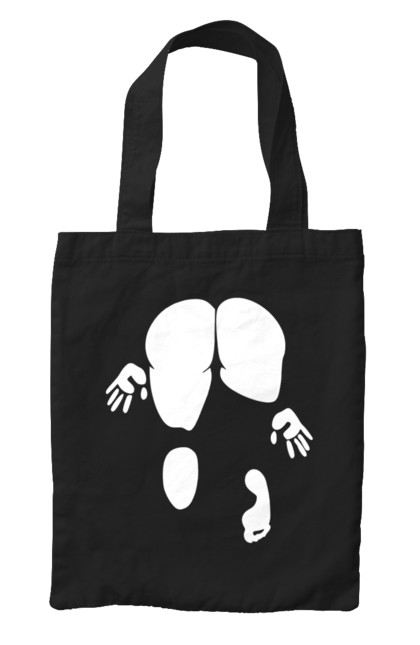 Сумка з принтом "Дівчина вид по заду". Вид з зади, вульгарна, гумор, дівчина, дівчина раком, прикольна. 2070702