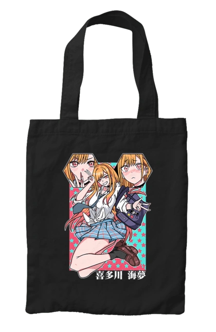 Bag with prints My Dress Up Darling. Anime, gyaru, manga, marin kitagawa, marine, my dress-up darling, porcelain doll. 2070702