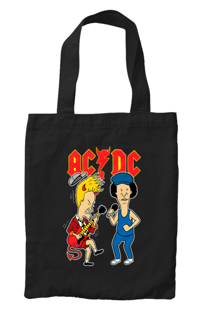 Bag with prints AC/DC. Ac dc, acd, blues rock, group, hard rock, music, rock n roll. 2070702