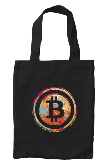 Сумка з принтом "Біткоїн". Биткоин, бінарний, біткоїн, біткойн, валюта, гроші, крипто, програміст, хакер. 2070702