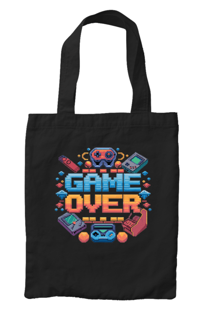 Сумка з принтом "Game Over". 90 ті, ай ті, відео гра, геймер, гра, для геймерів, для гравців, піксель арт. 2070702