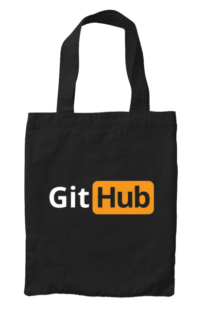 Сумка з принтом "Гіт Хаб". Айті, айтішник, гіт хаб, для айтішника, для програміста, подарунок айтішнику, подарунок програмісту, програміст, розробник. 2070702