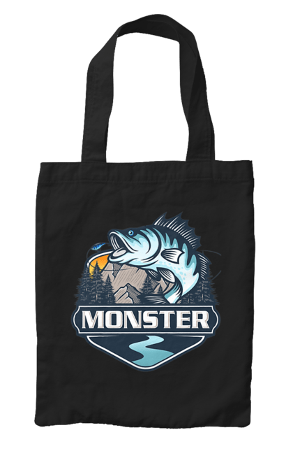 Сумка з принтом "Рибалка". Монстер, рибак, рибалка, хоббі. 2070702