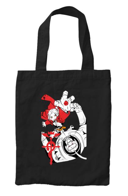 Bag with prints Fullmetal Alchemist. Adventures, alphonse elric, anime, edward elric, fullmetal alchemist, light novel, manga, steampunk. 2070702