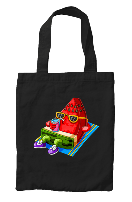 Сумка з принтом "Кавун П'є Коктейль". Кавун, коктейль, літо. 2070702