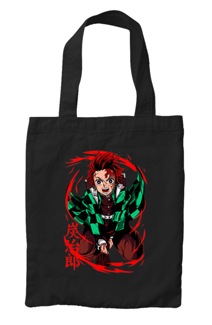 Bag with prints Demon Slayer Tanjiro. Anime, demon slayer, kamado tanjiro, manga, tanjiro. 2070702