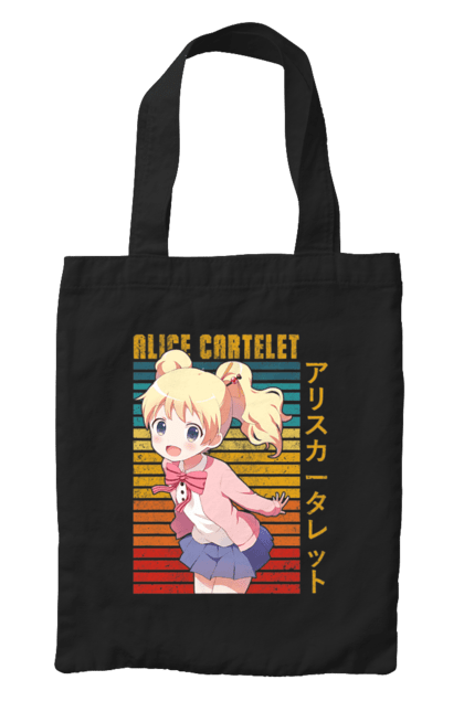 Bag with prints Kiniro Mosaic Alice Cartelet. Alice, alice cartelet, anime, gold mosaic, kiniro mosaic, kinmoza, manga. 2070702